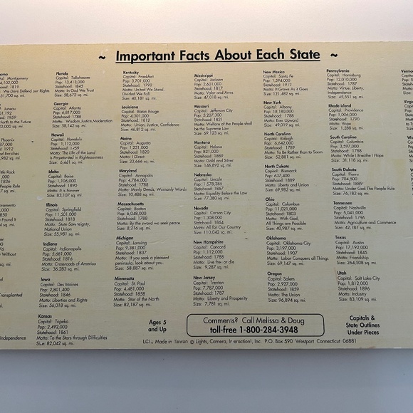 Melissa and Doug Classic Wooden US Puzzle - Picture 3 of 4